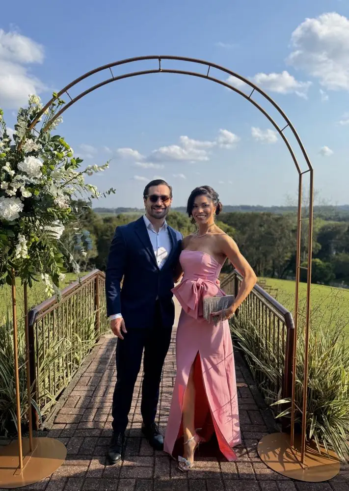 Ruan Ançay com a esposa